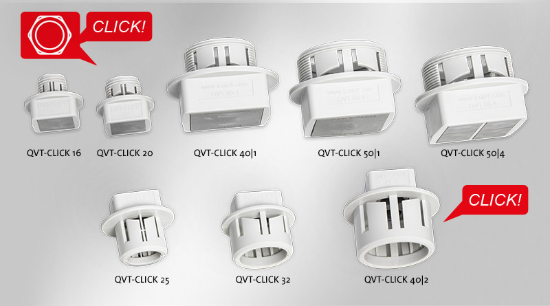 QVT-CLICK | 卡扣式可分電纜格蘭頭